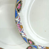 Set of 6 porcelain plates and 6 small mismatched vintage plates ~ Dinner service for 6 people ~