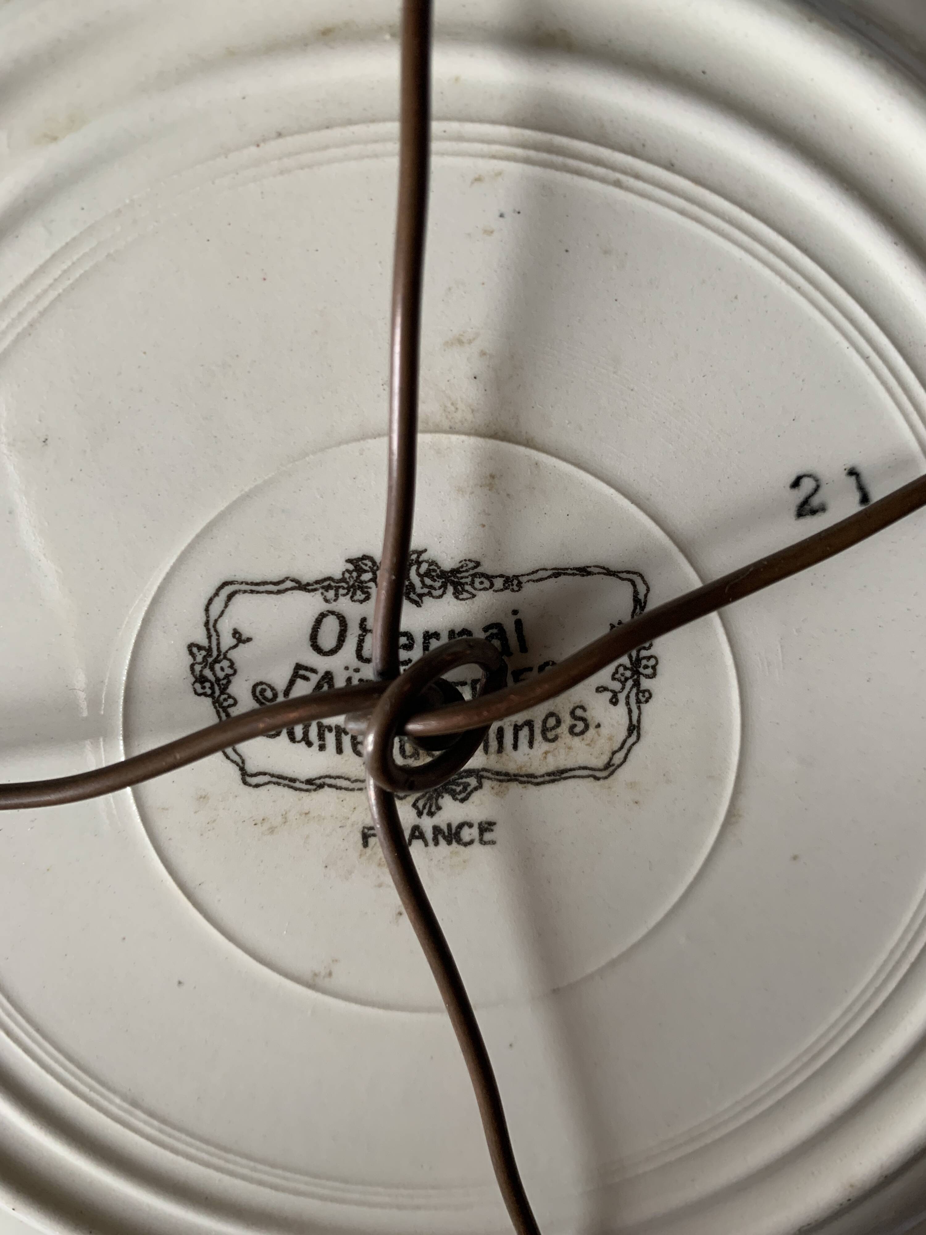 Obernai plate by henri loux sarreguemines earthenware factory