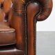Chesterfield 2.5 seater sofa in brown English cowhide leather