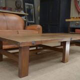 Table basse 6 pieds en chêne massif 1950