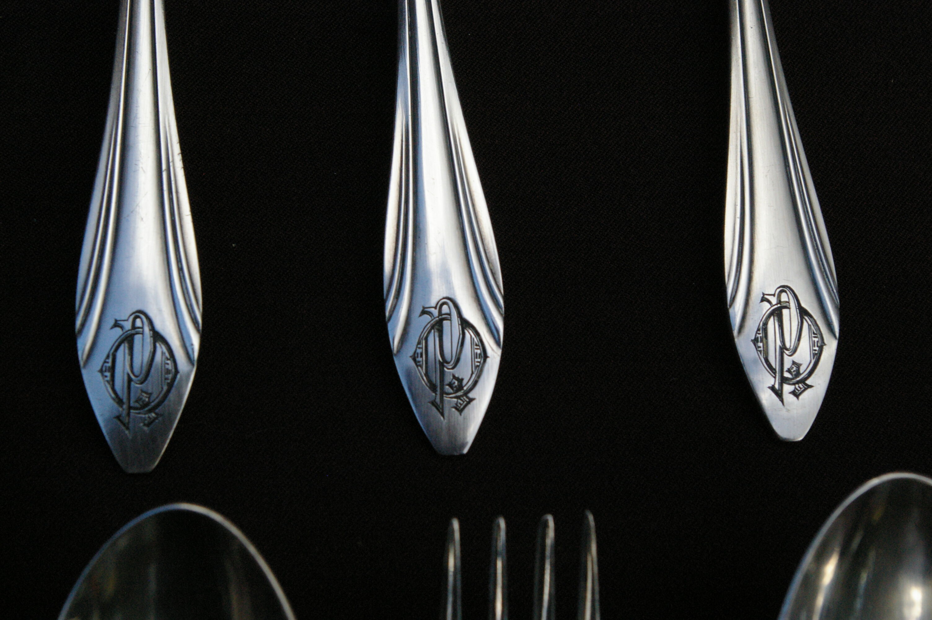 Ménagère entremet 24 pieces art deco goldsmith deetjen - forks/spoons