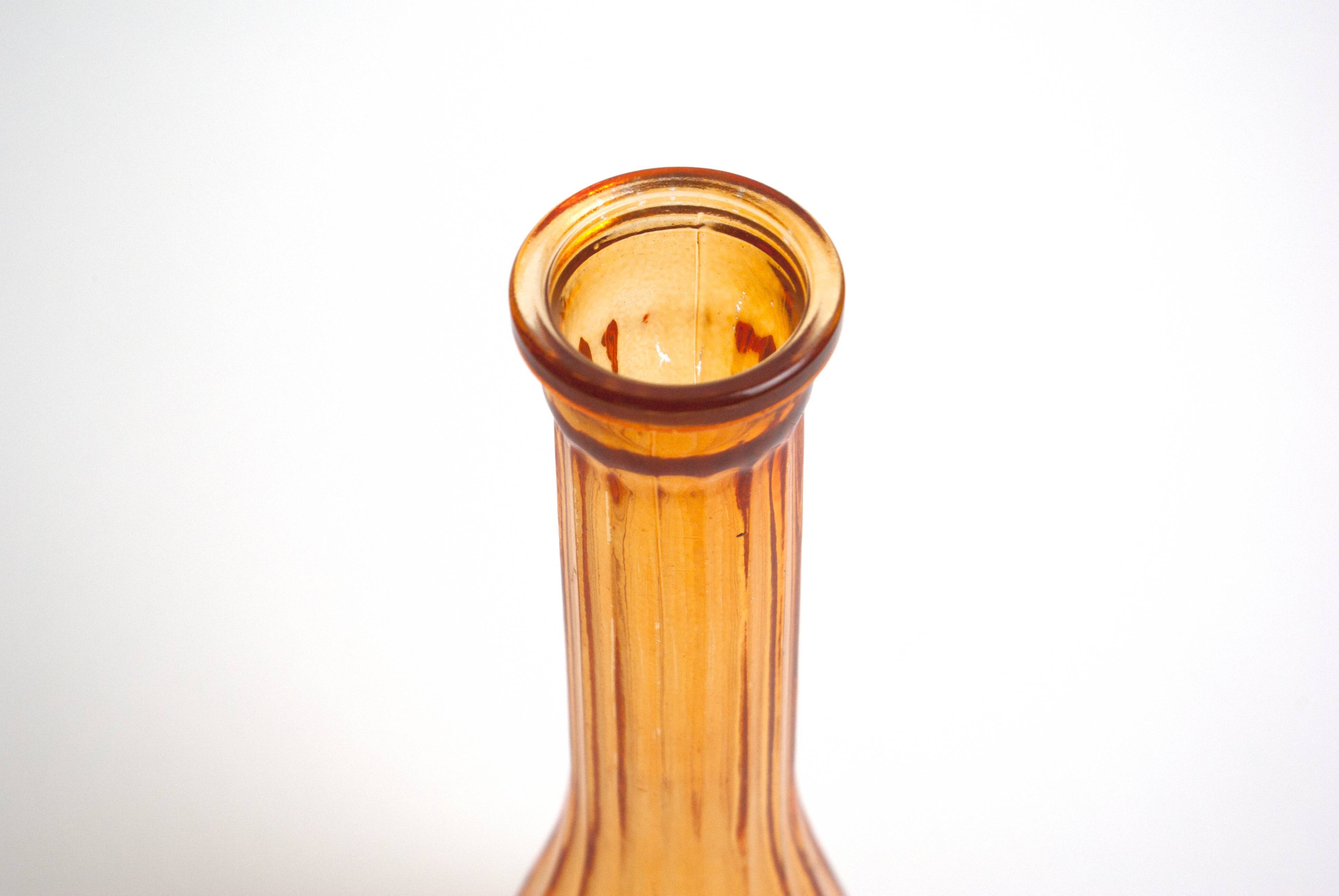 Praticality orange glass vase / made in France / 60s