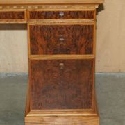 David Linley Burr walnut chest of drawers for light restoration.