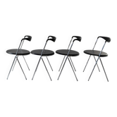 Chaises de salle à manger empilables industrielles dans le style de Hans Eichenberger, ensemble de