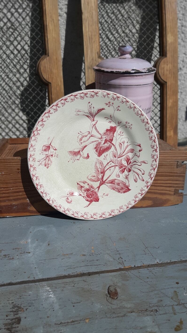 4 iron earth dessert plates porcelain from Gien