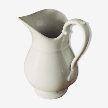 Pichet vase blanc en céramique