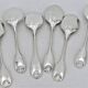 Christofle Vendome model 6 spoons, ice scoops, in silver-plated metal, 12.7 cm