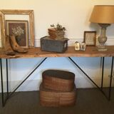 Wood and iron console