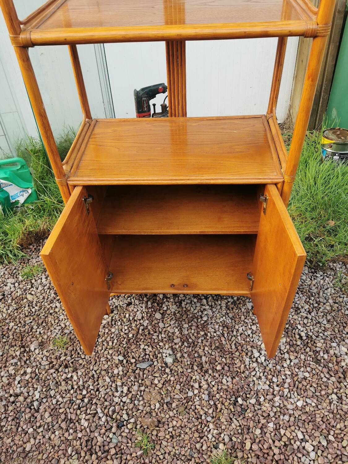 Rattan shelf