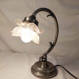 Lampe de table Art Déco en étain véritable circa 1920