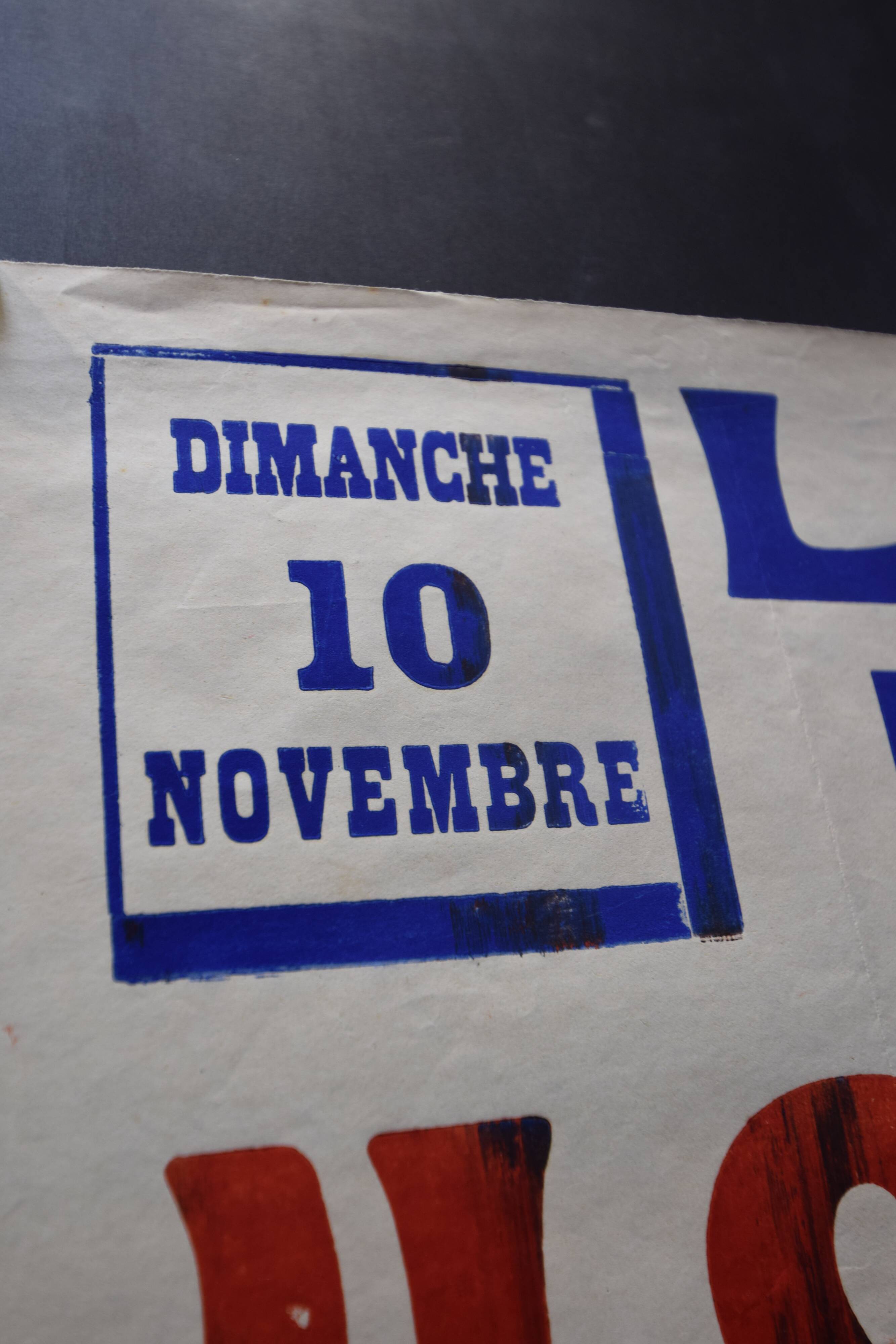 "Rugby Match" poster - City of Langon - 1930s