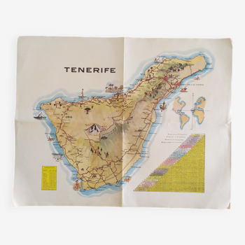Plan vintage de Tenerife (recto/verso)