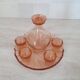 Jug and 4 glasses on Rosaline tray / Liqueur service