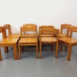 Set of 8 vintage Scandinavian chairs by Ilmari Tapiovaara for Asko in pine