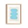 Peinture abstraite sur papier - illustration  bleu clair signée eawy