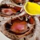 Set of 2 Vallauris ceramic oyster plates serving dishes