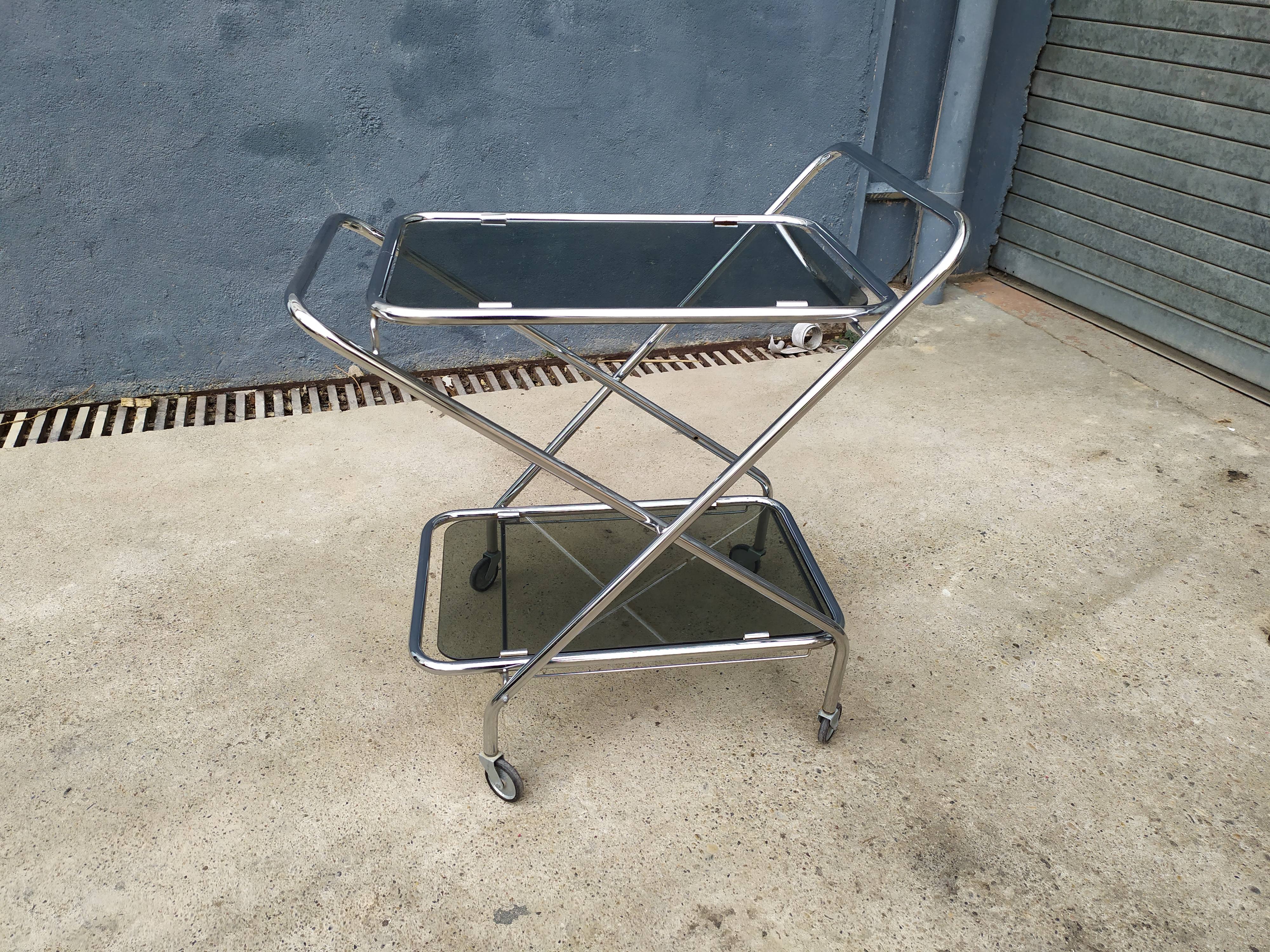 Vintage chrome bar cart