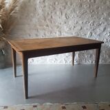 Clear wood farm table