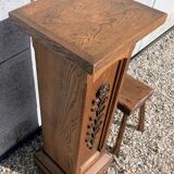 column / pedestal base solid oak 112 cm