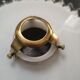 Lampshade suspension in opaline toothed white years 40 claw brass small model