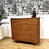 Vintage chest of drawers compass feet