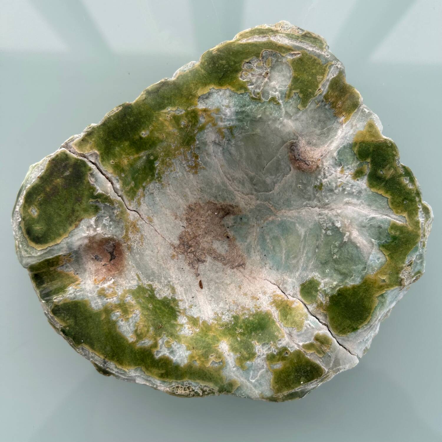Green marble ashtray