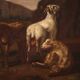 Pastoral landscape italian painting from the 18th century