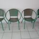 4 garden chairs suite half moon vintage 80s italian design