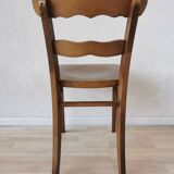 Vintage Wooden Dining Chair: Tyrolean Farmhouse Bistro, 1970s