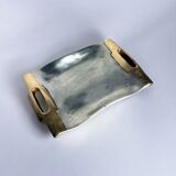 Brutalist catchall by Leopold in bronze, Spain, 1970s