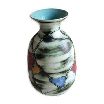 Ceramic vase painted