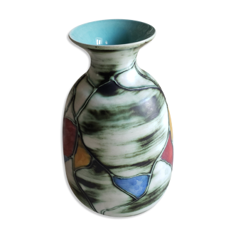 Ceramic vase painted