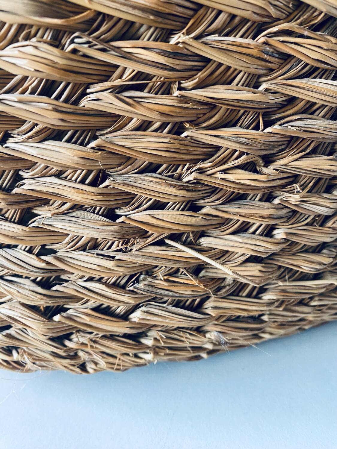 Large woven straw basket