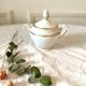 Fine porcelain sugar bowl from sologne france