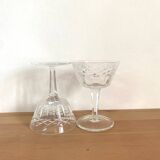 Service de coupes à champagne ciselés - vintage