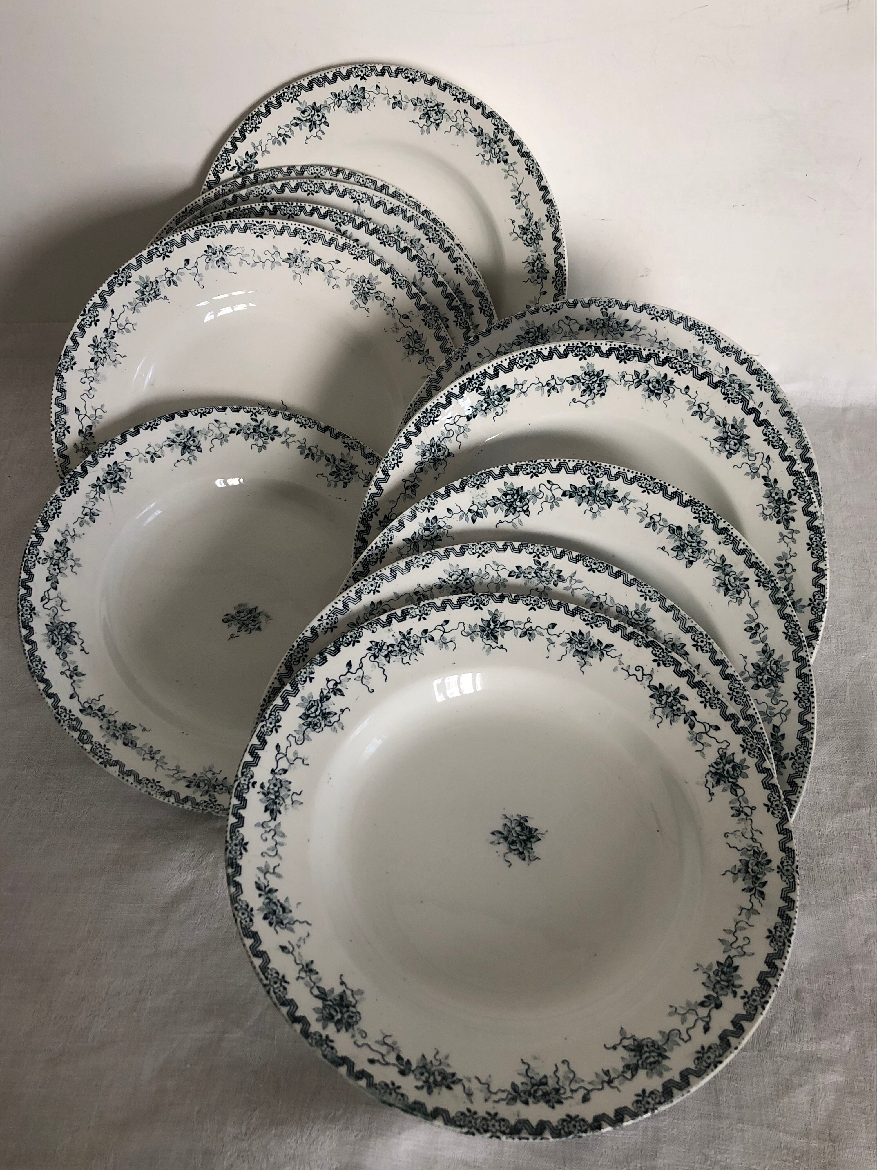 6 flat plates - Saint Amand - Argenton model