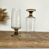 4 flutes with smoked glass feet
