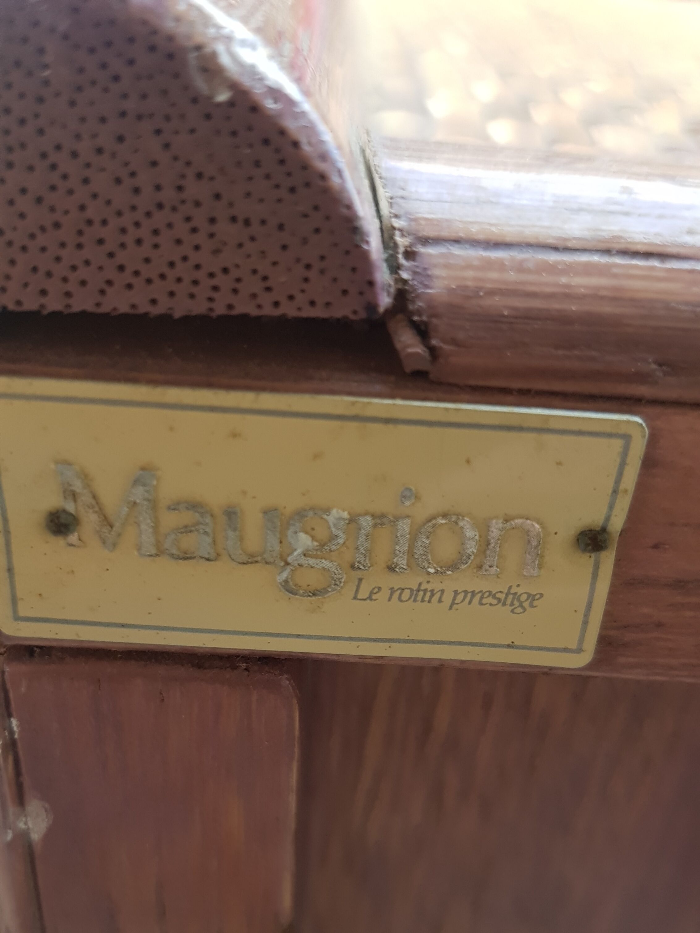 Commode Maugrion en rotin années 1980