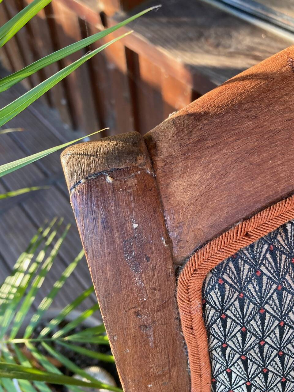 Antique Regency style armchair with complete restoration of the seat