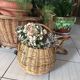 Wicker round basket.