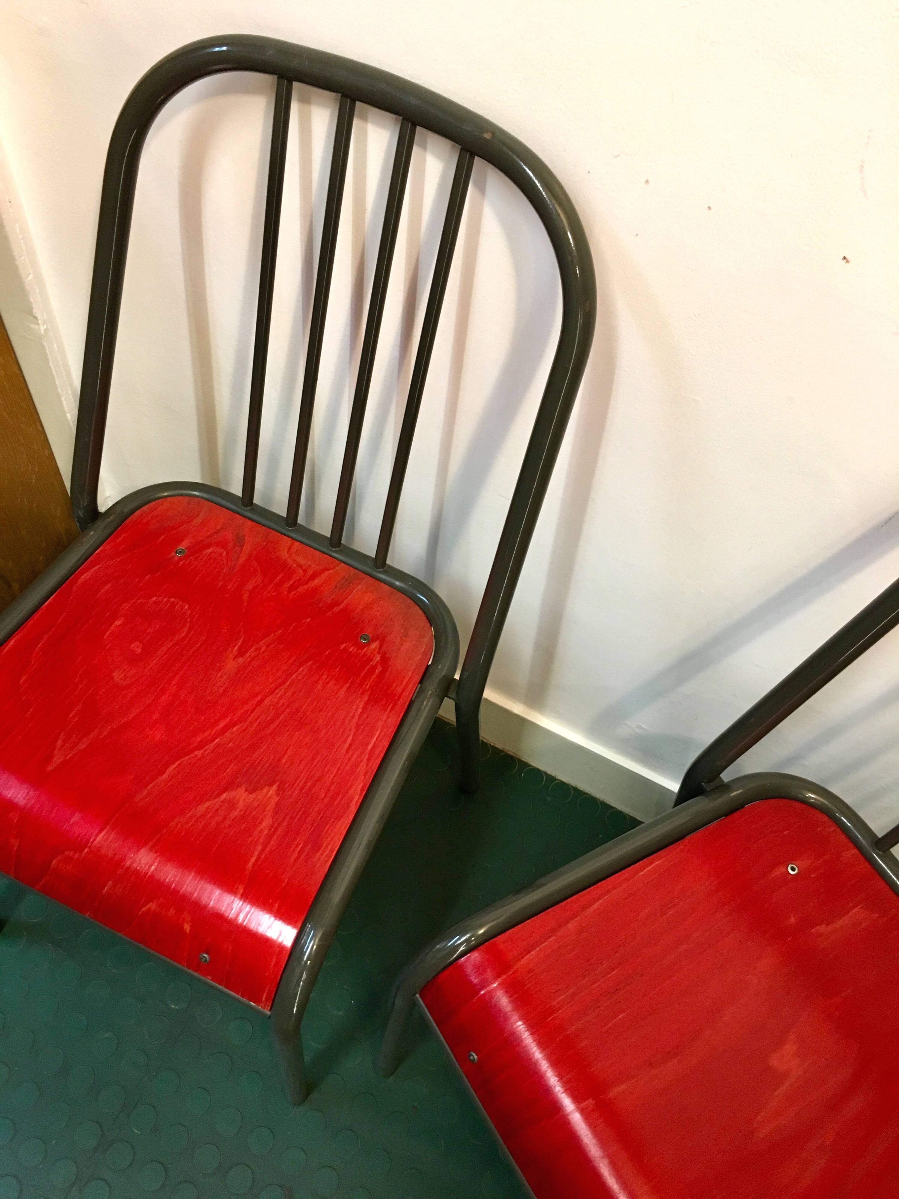 Paire chaises industrielles vintage