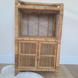 Rattan shelf/cabinet