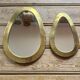 2 brass mirrors