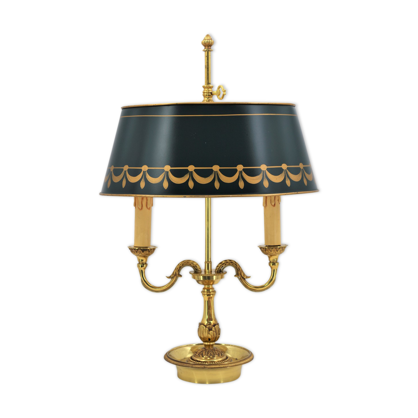 Hot water bottle lamp in solid bronze gilded louis XVI style "Lucien Gau"