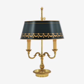 Lampe bouillotte en bronze massif doré style Louis XVI "Lucien Gau"