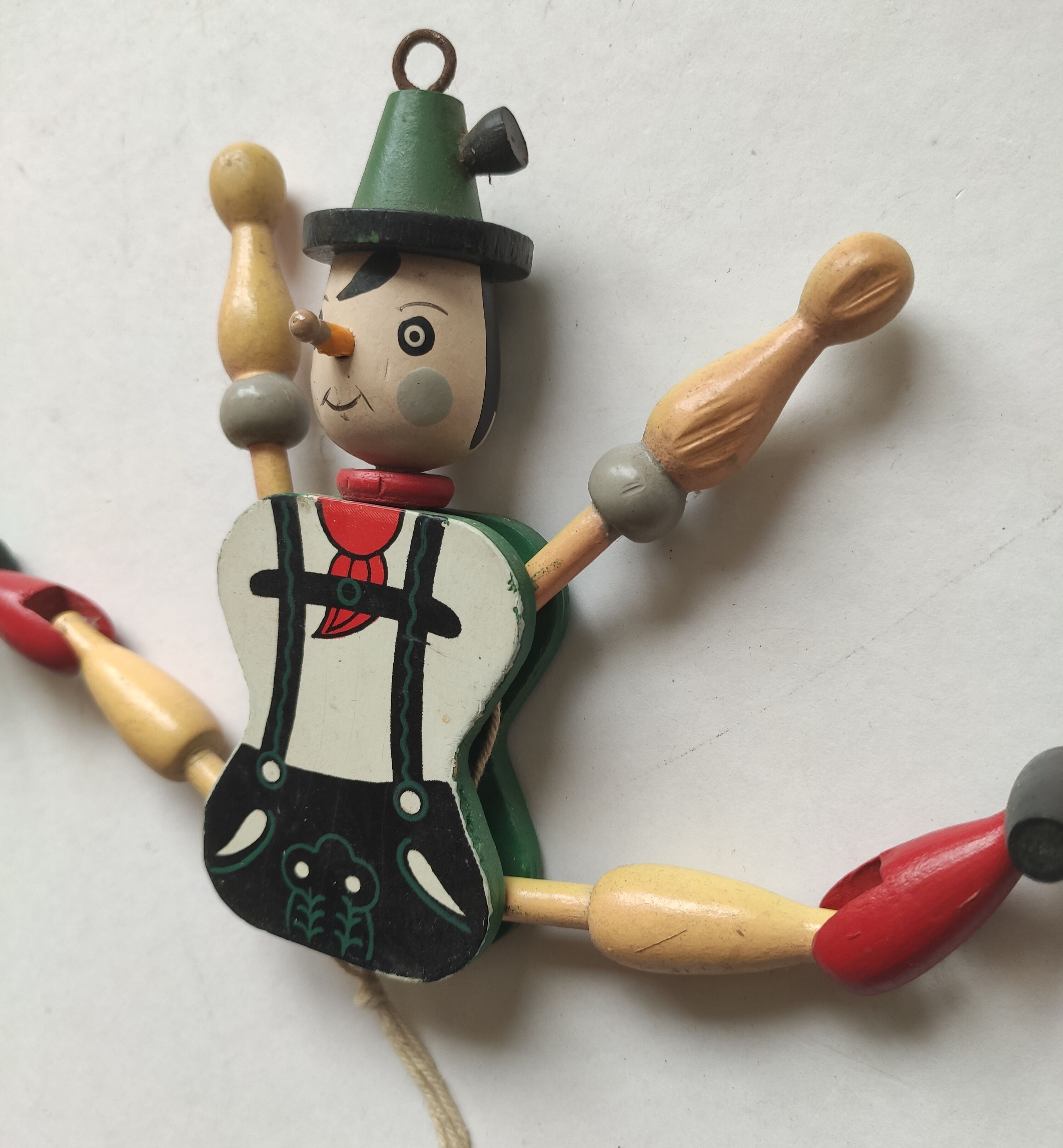 Articulated wooden puppet