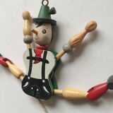 Articulated wooden puppet