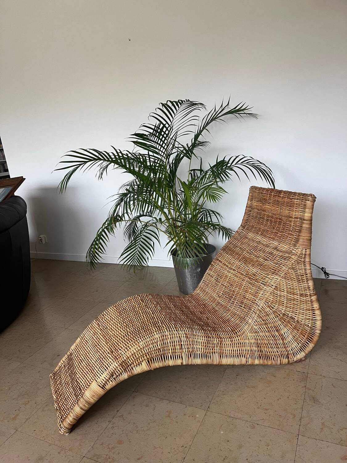 Vintage IKEA karlskrona rattan lounge chair by Karl Malmvall