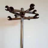 Space age 1970 coat rack in chromed metal and Bakelite