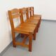Set of 4 vintage pine chairs from the 70s